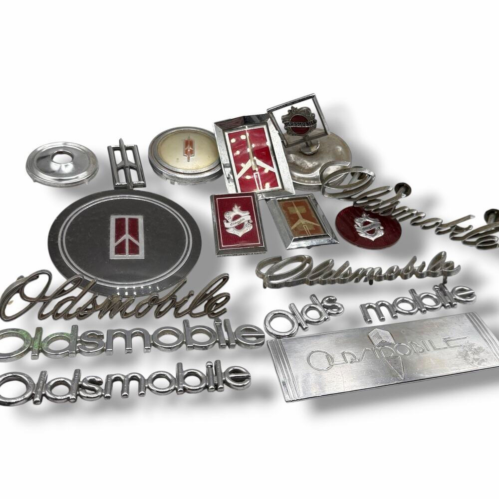 Vintage Oldsmobile Emblem Ornament Rare Lot Bulk Car Part Hood Ornament Logo